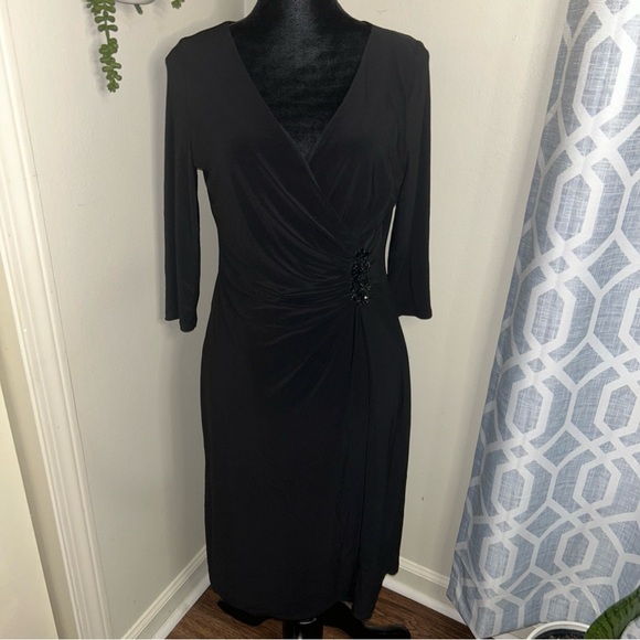 Kasper Women's Faux-Wrap Sheath Dress - Picture 1 of 5